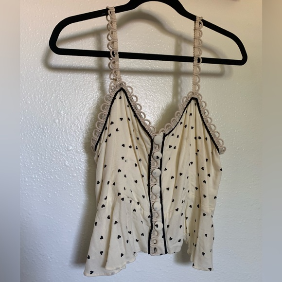 Free People Tops - Free People Hearts Crop Top